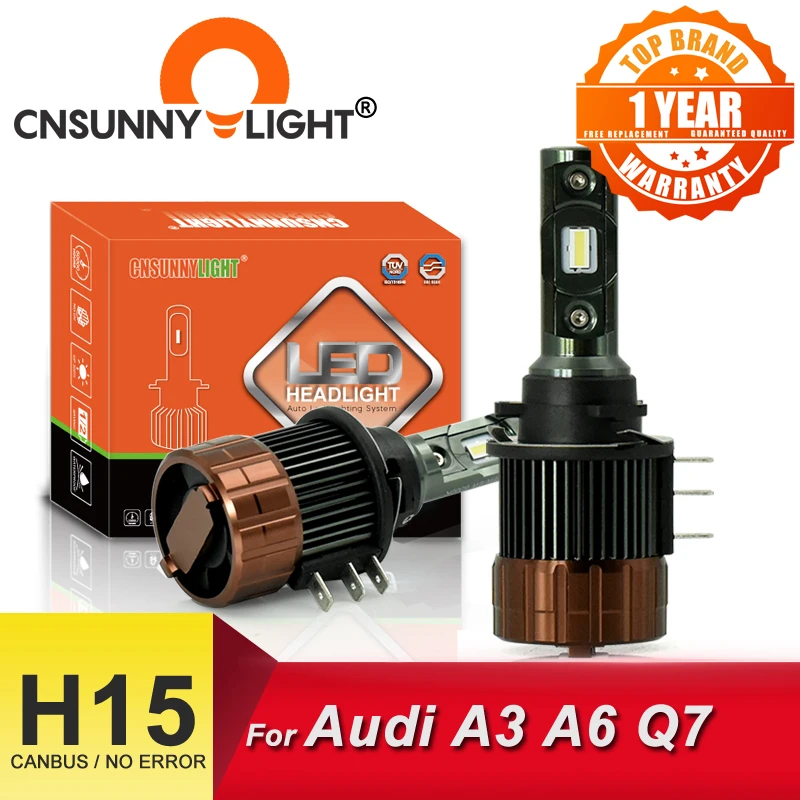 CNSUNNYLIGHT High Quality H15 Car LED Headlight Bulbs 12000Lm 6000K w/ Day Time Running Light DRLs Replace For AUDI A3 A6 Q7 12V 
CNSUNNYLIGHT High Quality H15 Car LED Headlight Bulbs 12000Lm 6000K w/ Day Time Running Light DRLs Replace For AUDI A3 A6 Q7 12V