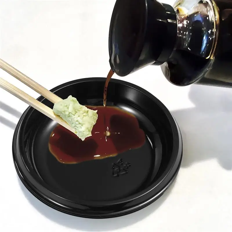 100Pcs Multi-purpose Sauce Plate Round Japanese Style Sauce Dish Disposable Seasoning Plate Food Grade Snack Sauce Plate 
100Pcs Multi-purpose Sauce Plate Round Japanese Style Sauce Dish Disposable Seasoning Plate Food Grade Snack Sauce Plate