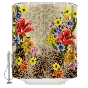 Flowers Leopard Shower Curtain Bathroom Decorative Fabric Waterproof Shower Curtain
Flowers Leopard Shower Curtain Bathroom Decorative Fabric Waterproof Shower Curtain