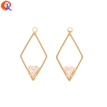 Cordial Design 50Pcs 13*26MM Jewelry Accessories/CZ Charms/Genuine Gold Plating/Hand Made/Rhombus Shape/DIY Earrings Findings
Cordial Design 50Pcs 13*26MM Jewelry Accessories/CZ Charms/Genuine Gold Plating/Hand Made/Rhombus Shape/DIY Earrings Findings