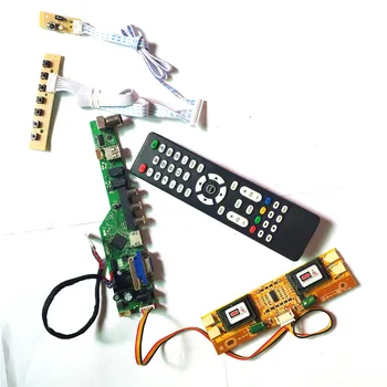For LM190E08-TLL3/TLL4 LCD display panel T.V53 controller board Remote+Inverter+keyboard 4CCFL 30Pin LVDS VGA HDMI AV USB RF Kit