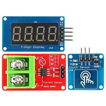 5A ACS712 Current Sensor Kit with Display and Touch Module for Current Measurement for Arduino
5A ACS712 Current Sensor Kit with Display and Touch Module for Current Measurement for Arduino