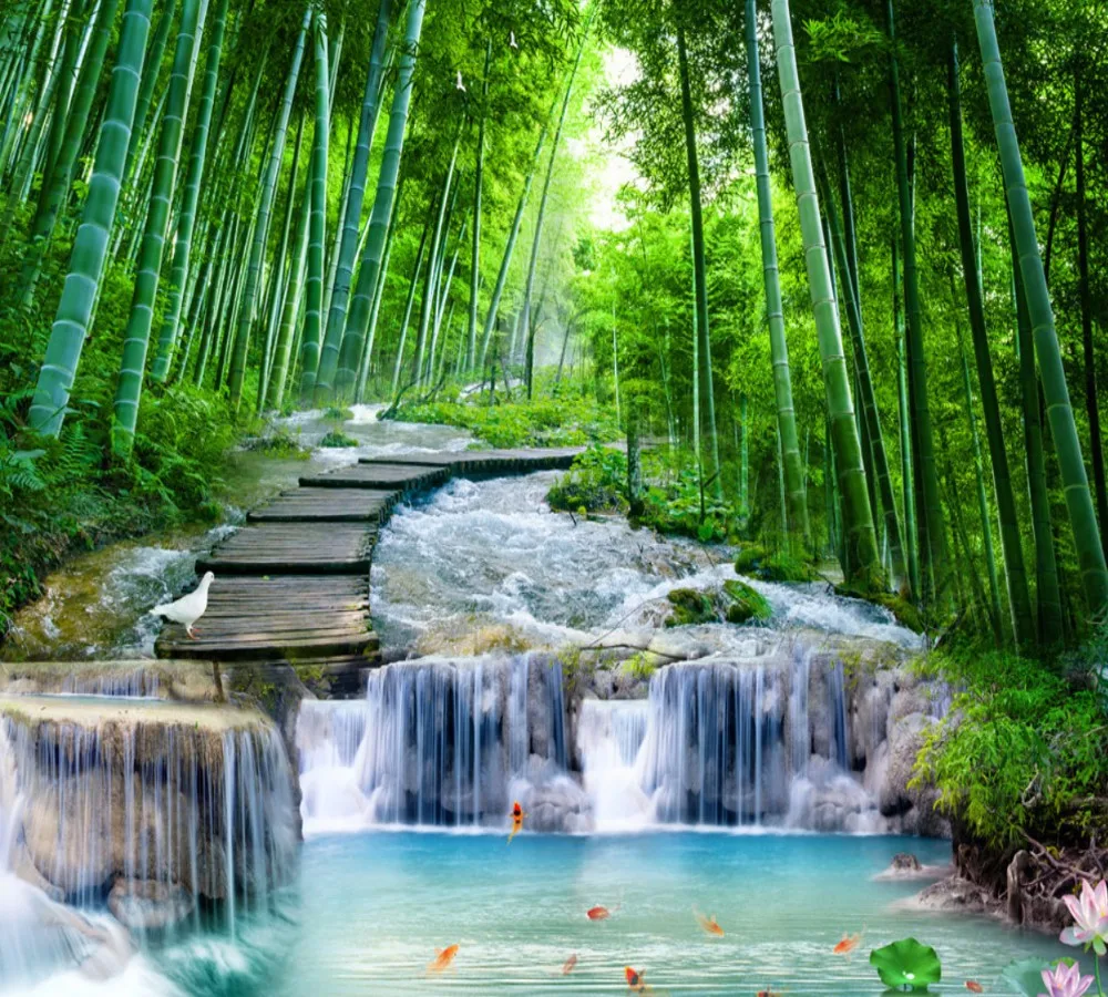 Drop Shipping Custom 3D Wallpaper Bamboo Forest Water TV Background Wall Landscape Series Living Room And Teahouse Wallpaper
Drop Shipping Custom 3D Wallpaper Bamboo Forest Water TV Background Wall Landscape Series Living Room And Teahouse Wallpaper