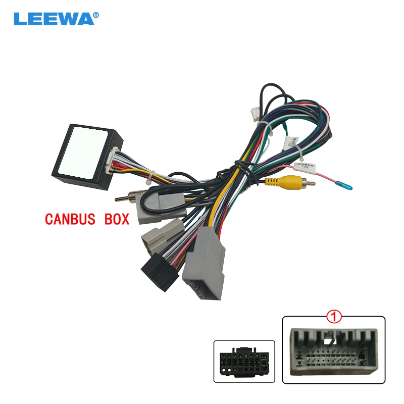 

LEEWA Car Audio Wiring Harness with Canbus Box For Honda Accord Civic Aftermarket 16pin CD/DVD Stereo Installation Wire Adapter