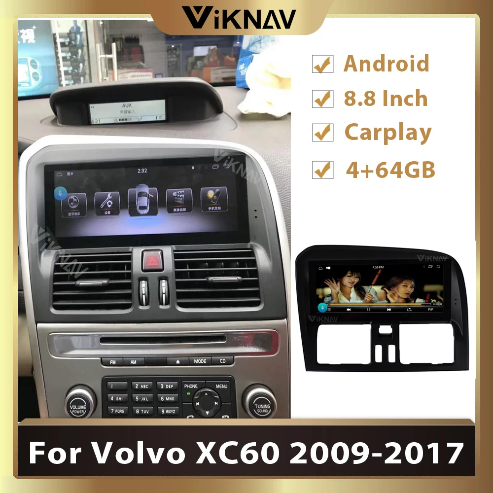 

8.8inch car autoradio stereo for-Volvo XC60 2009-2017 car radio multimedia player 2 din Android GPS navi DVD player