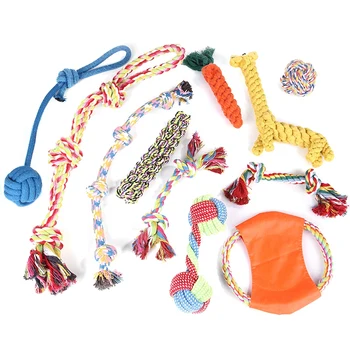 11 Pcs Pet Molar Supplies Cotton Rope Toys Cat and Dog Rope Knot Toys
11 Pcs Pet Molar Supplies Cotton Rope Toys Cat and Dog Rope Knot Toys