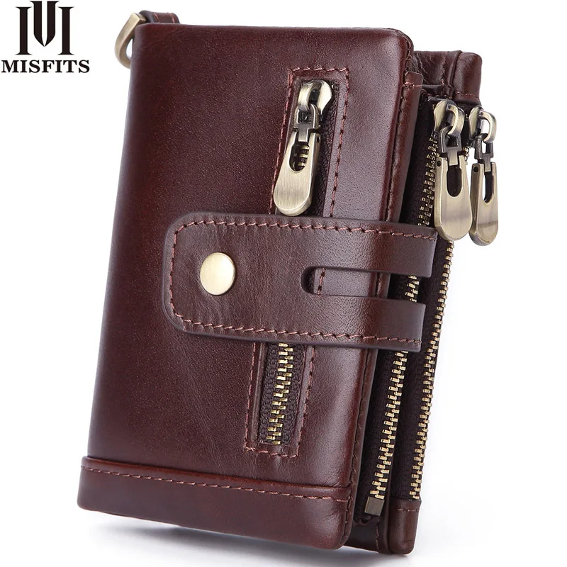 MISFITS Men Wallet Genuine Leather Men's Purse Design Male Wallets With Zipper Coin Pocket Card Holder Luxury Wallet
MISFITS Men Wallet Genuine Leather Men's Purse Design Male Wallets With Zipper Coin Pocket Card Holder Luxury Wallet