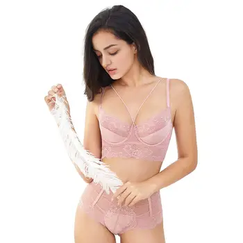 Classic Bandage Pink Bra Set Lingerie Brassiere Lace Underwear Set Sexy High-Waist Panties For Women underwear 
Classic Bandage Pink Bra Set Lingerie Brassiere Lace Underwear Set Sexy High-Waist Panties For Women underwear