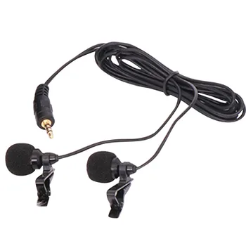 Hands Free Dual Headed Hiding Interview Plastic Lavalier Microphone Clip On Portable 3.5mm Input Universal Wired Video Recording
Hands Free Dual Headed Hiding Interview Plastic Lavalier Microphone Clip On Portable 3.5mm Input Universal Wired Video Recording