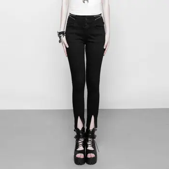 PUNK RAVE Women's High Waist Zipper Opening Fork Nine Points Jeans Slim Fit Handsome Long Women Pants 
PUNK RAVE Women's High Waist Zipper Opening Fork Nine Points Jeans Slim Fit Handsome Long Women Pants