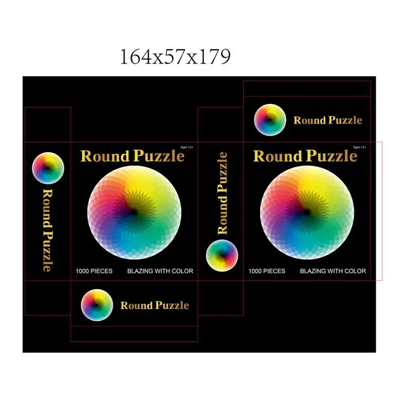 Rainbow round parts