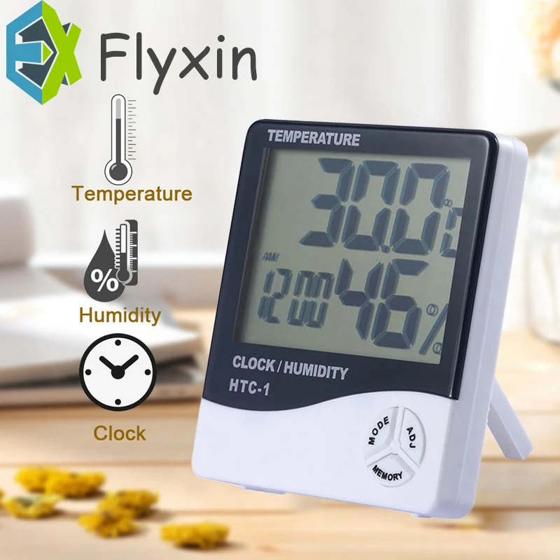 LCD Digital Temperature Humidity Meter Alarm Clock HTC-1 HTC-2 Home Indoor Outdoor hygrometer thermometer Weather Station
LCD Digital Temperature Humidity Meter Alarm Clock HTC-1 HTC-2 Home Indoor Outdoor hygrometer thermometer Weather Station