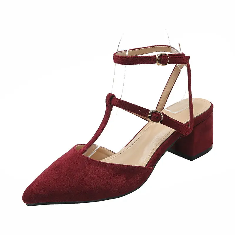 Women Faux Suede Office Block Heels Double Strappy Ladies Heels Pointed Toe T-tie Pumps For Female Buckled Strap Summer Shoes
Women Faux Suede Office Block Heels Double Strappy Ladies Heels Pointed Toe T-tie Pumps For Female Buckled Strap Summer Shoes