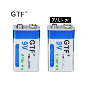 GTF 9V 650mAh li-ion Rechargeable battery Micro USB Batteries 9 v lithium for Multimeter Microphone Toy Remote Control KTV use
GTF 9V 650mAh li-ion Rechargeable battery Micro USB Batteries 9 v lithium for Multimeter Microphone Toy Remote Control KTV use