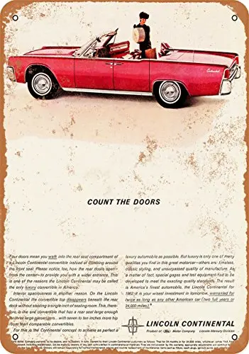 Metal Sign - 1962 Lincoln Continental - Vintage Look Wall Decor for Cafe beer Bar Decoration Crafts
Metal Sign - 1962 Lincoln Continental - Vintage Look Wall Decor for Cafe beer Bar Decoration Crafts