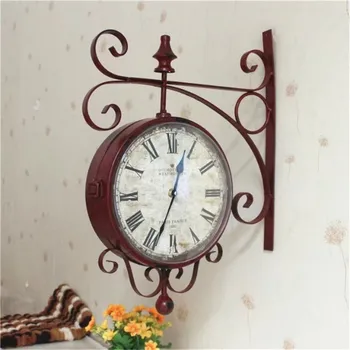 Ultra-silent European Clock Double-sided Hanging Clock Living Room, American, Modern, Simple and Decorative Garden Wall Hanging
Ultra-silent European Clock Double-sided Hanging Clock Living Room, American, Modern, Simple and Decorative Garden Wall Hanging