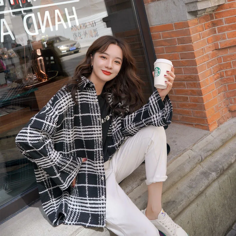 Photo Shoot 2019 Autumn & Winter New Style Korean-style Loose Casual Short-height Versatile Plaid Short Duffle Coat Women's
Photo Shoot 2019 Autumn & Winter New Style Korean-style Loose Casual Short-height Versatile Plaid Short Duffle Coat Women's