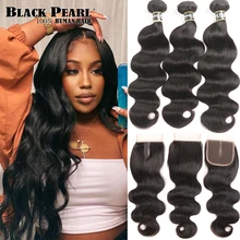 Black Pearl 30 Inch Brazilian Body Wave Bundles With Closure 8-34 inch Brazilian Remy Human Hair Weave 3 4 Bundles With Closure
Black Pearl 30 Inch Brazilian Body Wave Bundles With Closure 8-34 inch Brazilian Remy Human Hair Weave 3 4 Bundles With Closure