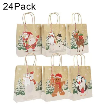 24pcs Christmas Kraft Paper Handbag Candy Bag Gift Wrapping Bag For Christmas Gifts Creative Blessing
24pcs Christmas Kraft Paper Handbag Candy Bag Gift Wrapping Bag For Christmas Gifts Creative Blessing
