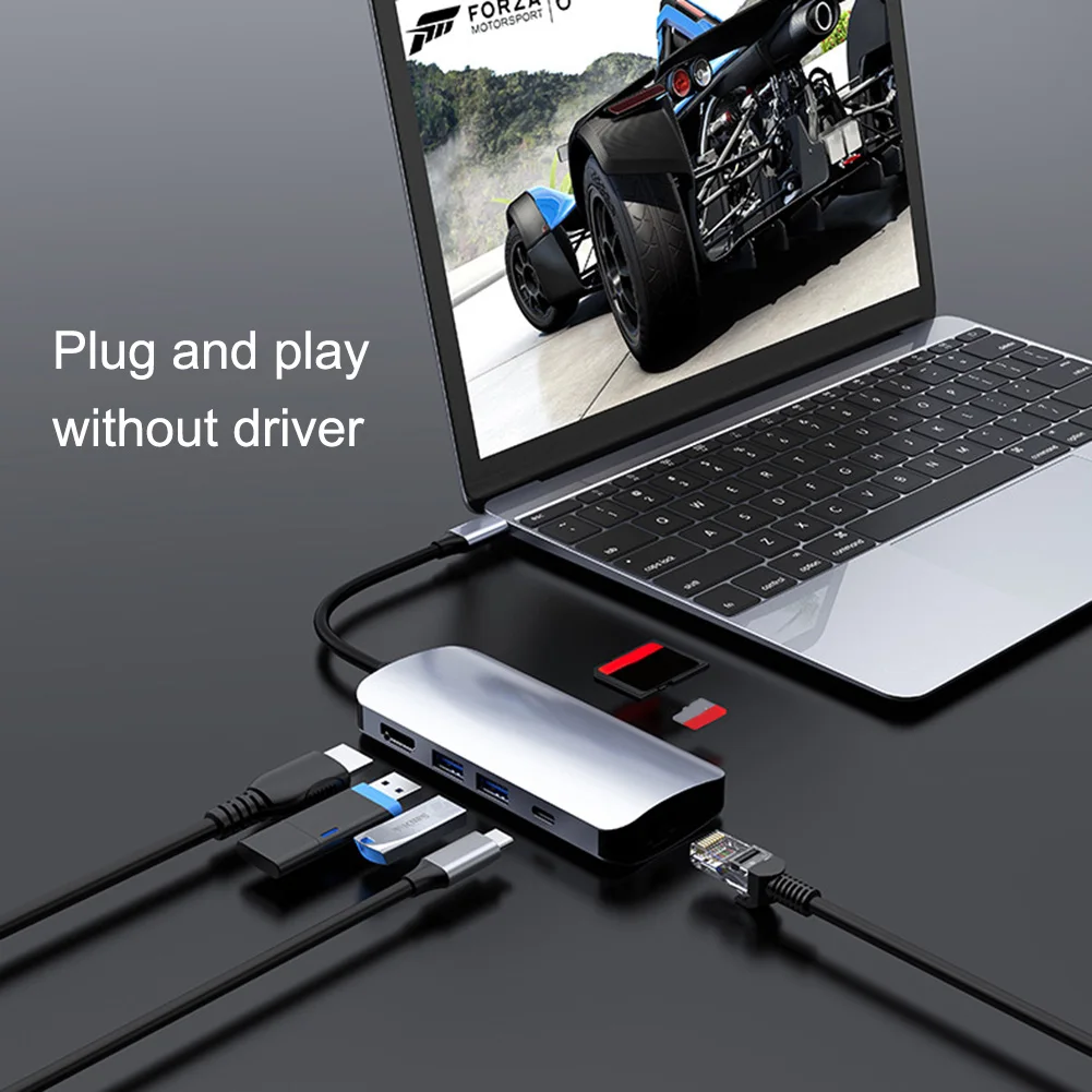 New USB-C HUB Type C HUB to USB 3.0 Thunderbolt 3 HDMI 3.5mm Audio RJ45 Adapter for MacBook Pro Samsung Galaxy S9 USB C HUB
New USB-C HUB Type C HUB to USB 3.0 Thunderbolt 3 HDMI 3.5mm Audio RJ45 Adapter for MacBook Pro Samsung Galaxy S9 USB C HUB
