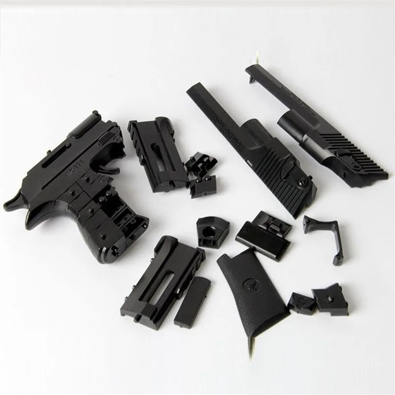 Сборный строительный блок сделай сам пистолет игрушки детская пластиковая 3D