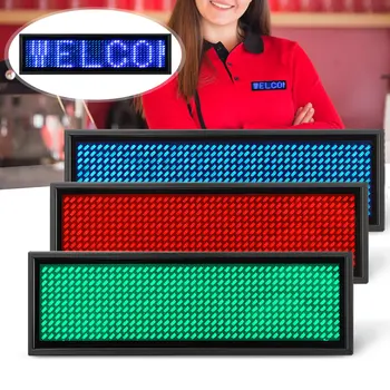 LED Mini Digital Programmable Scrolling Rechargeable Name Message Tag Badge Sign Rechargeable Led Name Badge Red Blue Green Whit
LED Mini Digital Programmable Scrolling Rechargeable Name Message Tag Badge Sign Rechargeable Led Name Badge Red Blue Green Whit