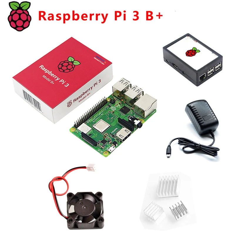 2019 new original Raspberry Pi 3 Model B+plus Board+cooling Fan+Heat Sink+Case Box+Power Adapter AC Power Supply
2019 new original Raspberry Pi 3 Model B+plus Board+cooling Fan+Heat Sink+Case Box+Power Adapter AC Power Supply