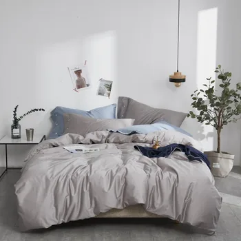 Queen King size duvet cover set plain solid silver grey color bedding sets 4pcs 100% cotton bed linen sateen sheets home decor
Queen King size duvet cover set plain solid silver grey color bedding sets 4pcs 100% cotton bed linen sateen sheets home decor