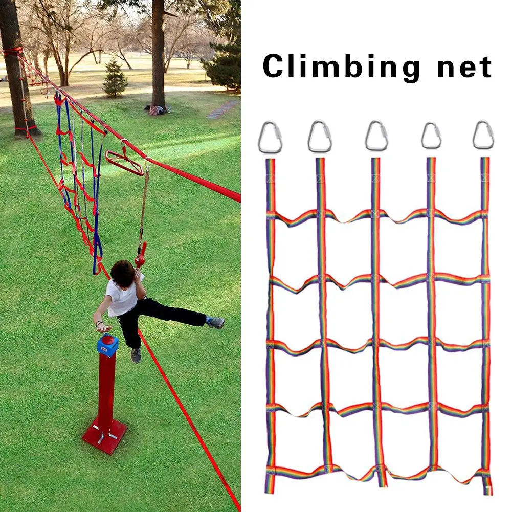 Outdoor Children's play climbing net Rainbow Ribbon Net Physical Training Climbing for Daily Sports and Entertainment | Спорт и