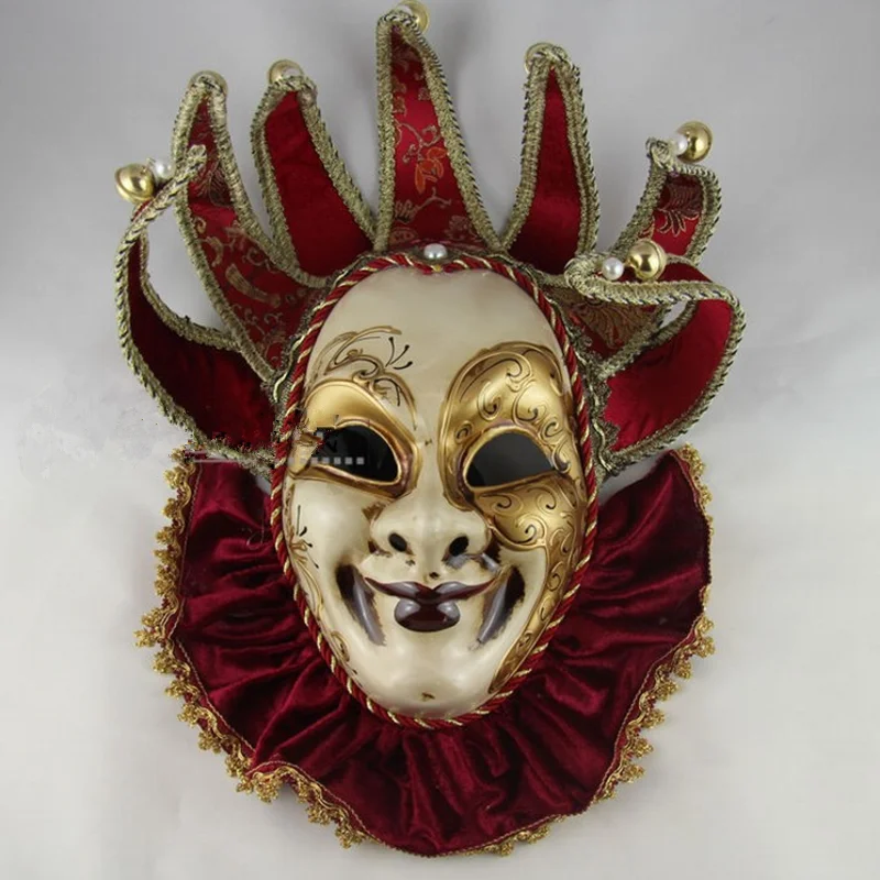 Customized Italian Venice Mask for Male, Halloween Carnival Masquerade, Antique Clown Bell Mask, 7-Point
Customized Italian Venice Mask for Male, Halloween Carnival Masquerade, Antique Clown Bell Mask, 7-Point
