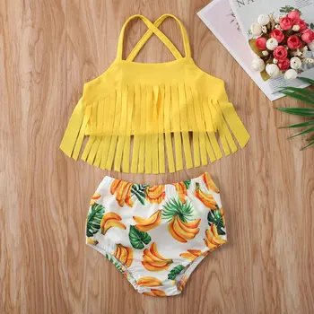 Emmababy Toddler Baby Girl Clothes Solid Color Tassel Sling Tops Banana Shorts Swimwear Swimsuit Bathing Suit Beachwear
Emmababy Toddler Baby Girl Clothes Solid Color Tassel Sling Tops Banana Shorts Swimwear Swimsuit Bathing Suit Beachwear