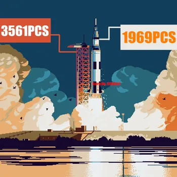 New 122CM High Space Apollo Saturn-V Launch Umbilical Tower FOR Rocket Fit Technic Building Blocks Brick Gift Kid Christmas
New 122CM High Space Apollo Saturn-V Launch Umbilical Tower FOR Rocket Fit Technic Building Blocks Brick Gift Kid Christmas