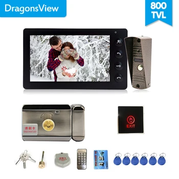Dragonsview Wired Video Doorbell Intercom System Video Camera 7 Inch Indoor Monitor Black Unlock Talking Video Door Entry Panel
Dragonsview Wired Video Doorbell Intercom System Video Camera 7 Inch Indoor Monitor Black Unlock Talking Video Door Entry Panel