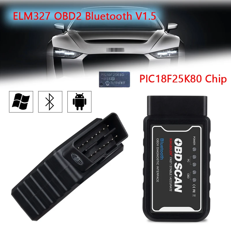 ELM327 Bluetooth OBD2 V1.5 PIC18F25K80 Car Code Reader Diagnostic Tool OBD2 Scanner for Android ELM327 OBD2 Interface Scanner
ELM327 Bluetooth OBD2 V1.5 PIC18F25K80 Car Code Reader Diagnostic Tool OBD2 Scanner for Android ELM327 OBD2 Interface Scanner