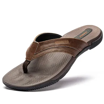 WEH Mens Leather Slippers Summer Outdoor Flip Flops Men Slipper Casual Chanclas Hombre Flip Flop News 2020 Flat Shoes Flipflops
WEH Mens Leather Slippers Summer Outdoor Flip Flops Men Slipper Casual Chanclas Hombre Flip Flop News 2020 Flat Shoes Flipflops