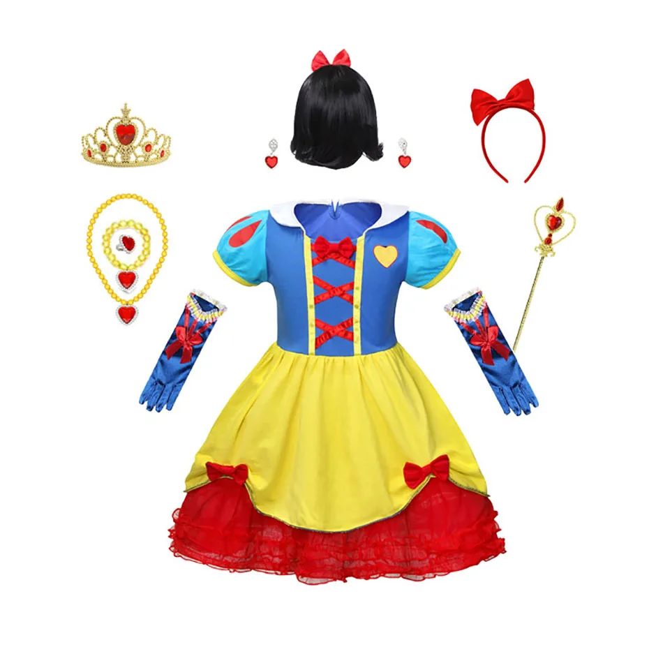 Cute Girls Snow White Coslpay Costumes with Crown Magic Wand Bow Headband for Girl Halloween Princess Red Dresses Canival Dress
Cute Girls Snow White Coslpay Costumes with Crown Magic Wand Bow Headband for Girl Halloween Princess Red Dresses Canival Dress