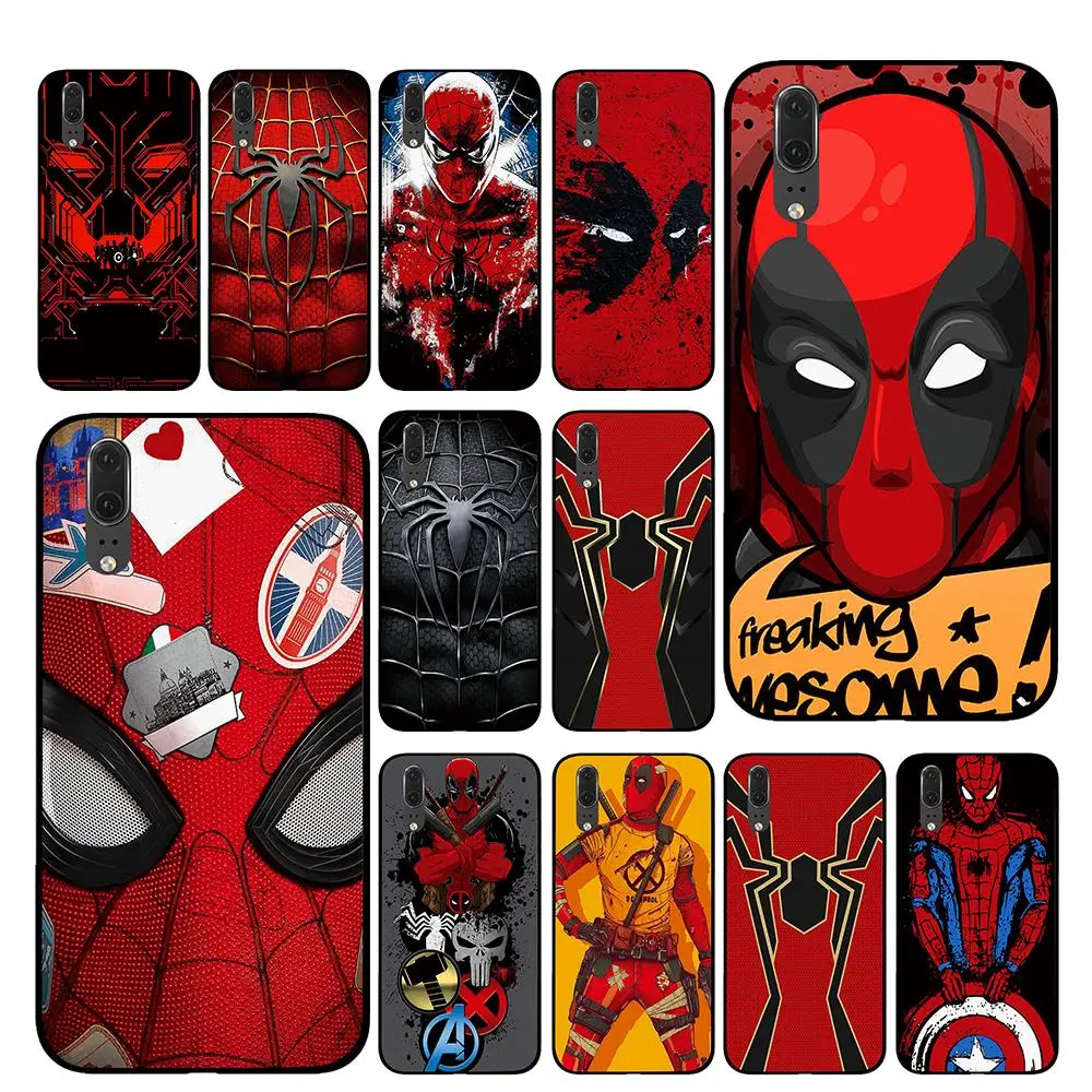 Deadpool Spiderman for Marvel comic Black Phone Case for Huawei P30 P20 Mate 10 20 Pro Lite Nova 3 4 3i Cover
Deadpool Spiderman for Marvel comic Black Phone Case for Huawei P30 P20 Mate 10 20 Pro Lite Nova 3 4 3i Cover