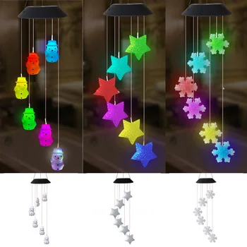 LED Solar Wind Chimes Crystal Ball Snowflake Snowman Wind Chime Lights Color Changing Waterproof Hanging Solar Light Home Garden
LED Solar Wind Chimes Crystal Ball Snowflake Snowman Wind Chime Lights Color Changing Waterproof Hanging Solar Light Home Garden