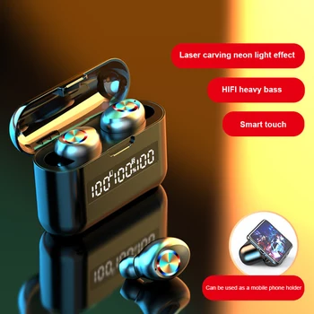 F9 TWS Wireless Bluetooth Headset 2000mAh Charging Box Wireless Headphone Touch Control Waterproof Handfree Headset With Mic
F9 TWS Wireless Bluetooth Headset 2000mAh Charging Box Wireless Headphone Touch Control Waterproof Handfree Headset With Mic
