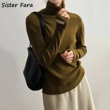 Sister Fara Spring Autumn Turtleneck Knit Bottoming Shirt Women's Solid Slim Elasticity Sweaters Ladies Casual Pullover Sweater
Sister Fara Spring Autumn Turtleneck Knit Bottoming Shirt Women's Solid Slim Elasticity Sweaters Ladies Casual Pullover Sweater