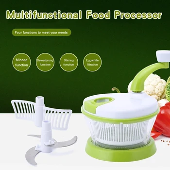 4-In-1 Multi-purpose Food Processor Manual Rotary Food Mincer For Chopping, Draining, Blending, Egg Separating
4-In-1 Multi-purpose Food Processor Manual Rotary Food Mincer For Chopping, Draining, Blending, Egg Separating