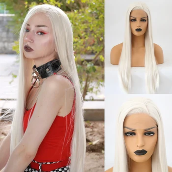 Charisma Color 60 Blonde Wig 26 Inches Long Straight Synthetic Lace Front Wig High Temperature Fiber Hair Synthetic Wigs
Charisma Color 60 Blonde Wig 26 Inches Long Straight Synthetic Lace Front Wig High Temperature Fiber Hair Synthetic Wigs