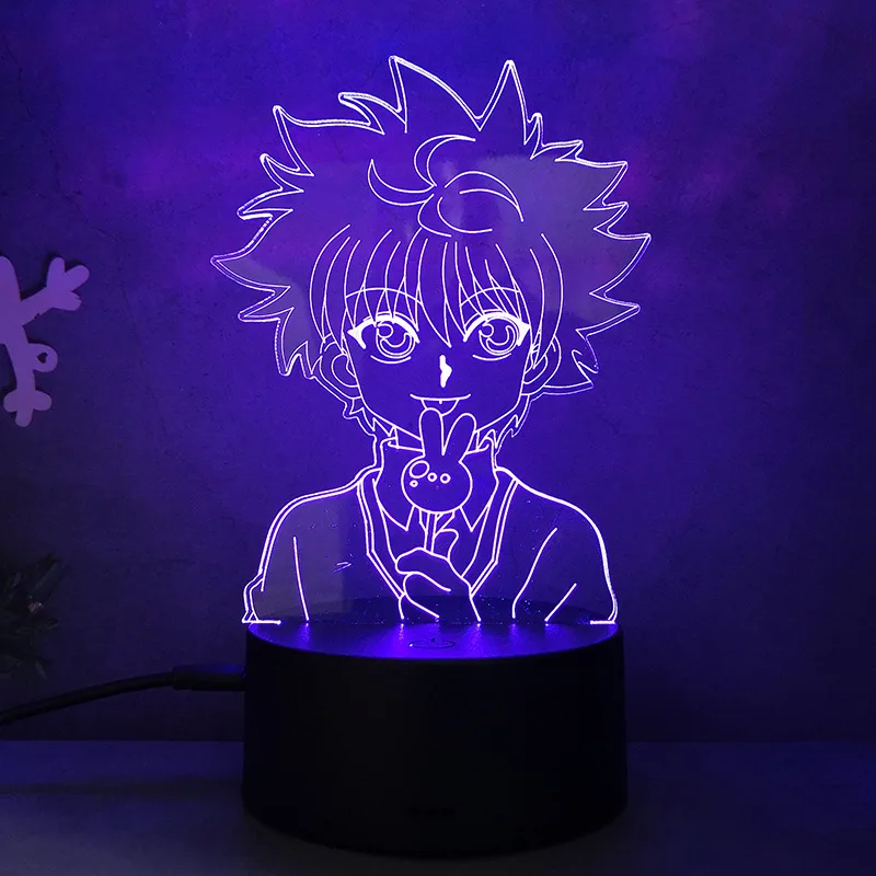 Новый 3d светодиодный светильник для аниме Hunter X Killua спальни декор подарок на день
