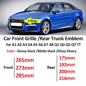 Car Styling Front Hood Grille Emblem Accessory Rear Trunk Boot Sticker 4 Rings Logo Covers For A1 A2 A3 A4 A5 A6 A7 A8 Q1 Q3 Q5
Car Styling Front Hood Grille Emblem Accessory Rear Trunk Boot Sticker 4 Rings Logo Covers For A1 A2 A3 A4 A5 A6 A7 A8 Q1 Q3 Q5