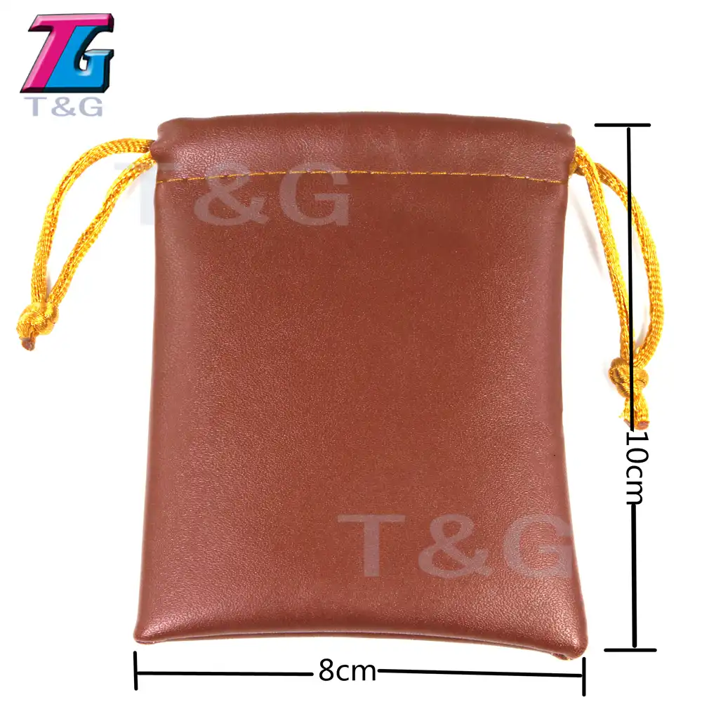 3pcs 8 x 10 cm pu leather dice bags coin bag for packing gift 3