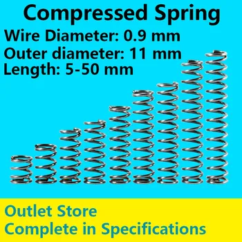 Rotor Pressure Spring Return spring Outlet Store Compressed Spring Line Diameter 0.9mm, external diameter 11mm
Rotor Pressure Spring Return spring Outlet Store Compressed Spring Line Diameter 0.9mm, external diameter 11mm