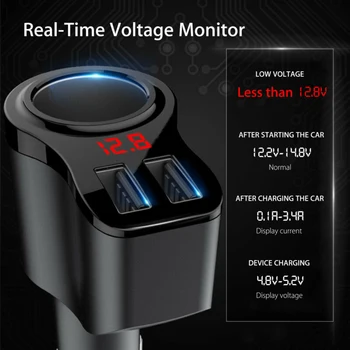 Black 12~24V Car Charger Dual-USB Ports Splitter Socket Power Cigarette Lighter Outlet car styling replacement accessories
Black 12~24V Car Charger Dual-USB Ports Splitter Socket Power Cigarette Lighter Outlet car styling replacement accessories
