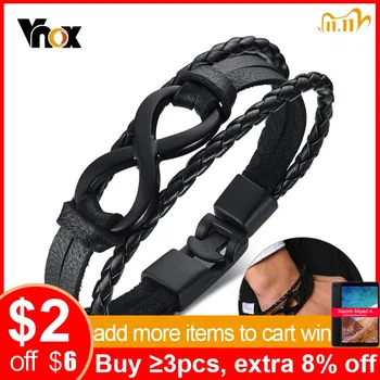 Vnox Infinity Charm Bracelets for Men Women Black Brown Layered Leather Bangle 8 Male Bracelets Casual Jewelry
Vnox Infinity Charm Bracelets for Men Women Black Brown Layered Leather Bangle 8 Male Bracelets Casual Jewelry