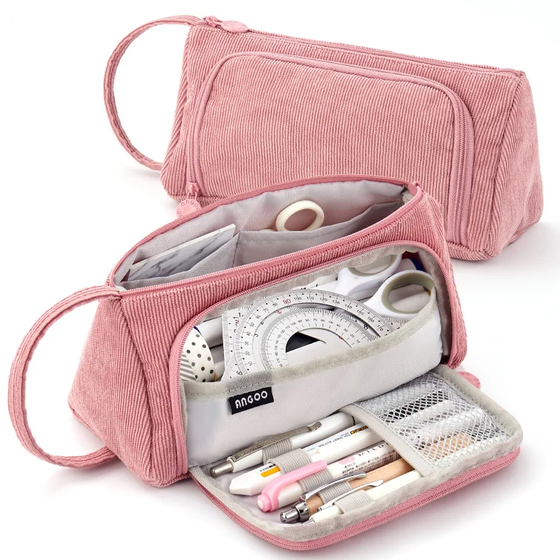Organizer Stationery Corduroy Fabric Pencil Case High Capacity School Supplies Cosmetic Bag Handle Storage Pouch Eraser Holder
Organizer Stationery Corduroy Fabric Pencil Case High Capacity School Supplies Cosmetic Bag Handle Storage Pouch Eraser Holder