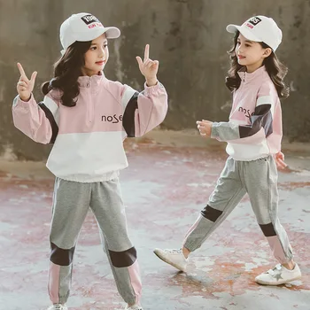 Girls Casual Stitching Pullover and Pants Set Kids Clothing 2020 Autumn Active Wear Long Sleeve Girls Clothes Teenage Sportswear
Girls Casual Stitching Pullover and Pants Set Kids Clothing 2020 Autumn Active Wear Long Sleeve Girls Clothes Teenage Sportswear